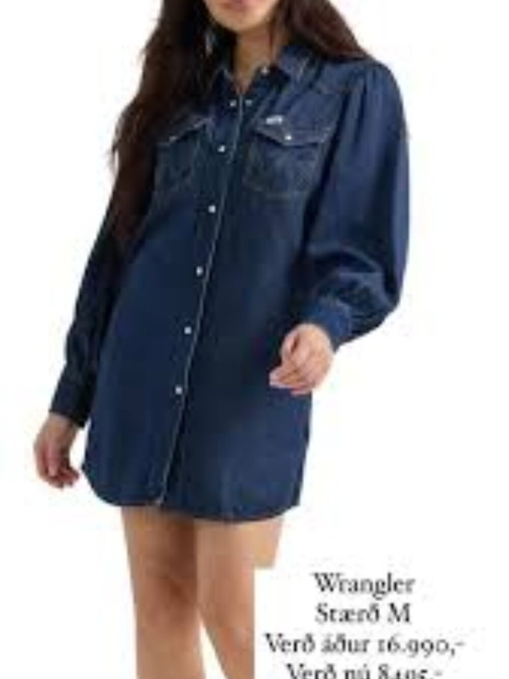 Wrangler denim dress with balloon sleeves - Picture 2 of 5
